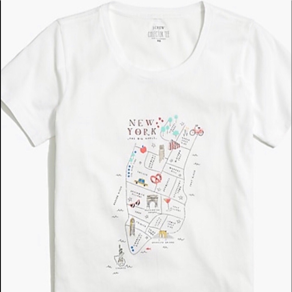 J.CREW NYC  COLLECTOR TEE NYC NWT SMALL RARE!